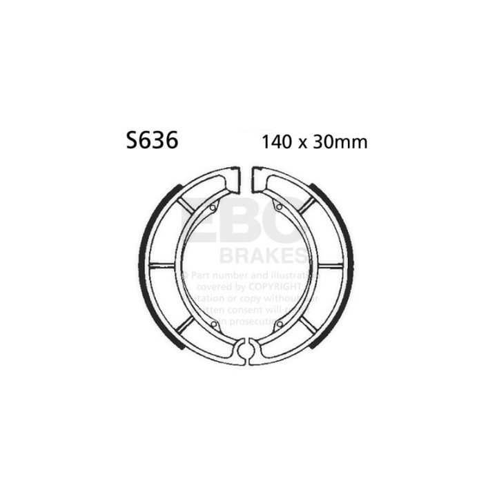 Zapatas de freno moto EBC S636