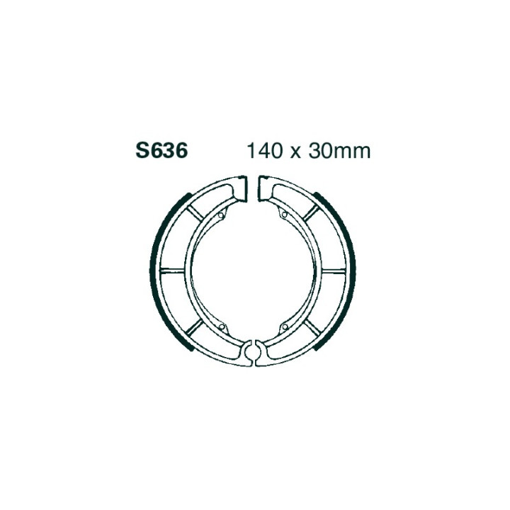 Zapatas de freno moto EBC ranuradas S636G