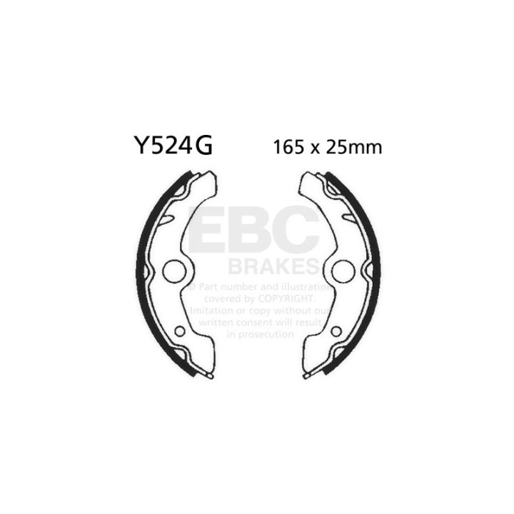 Zapatas de freno moto EBC ranuradas Y524G