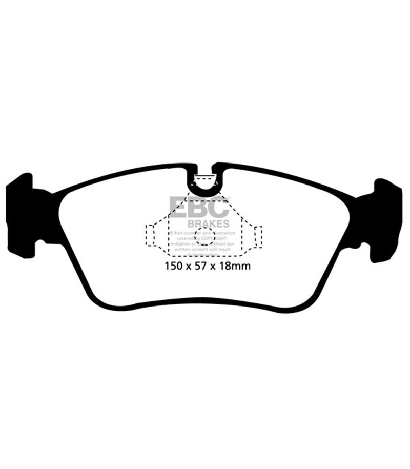 SET PASTIGLIE ANTERIORI EBC BRAKES YELLOWSTUFF PER FORD FIESTA MK8 1.5