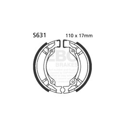Zapatas de freno moto EBC S631 | Recambio freno de tambor